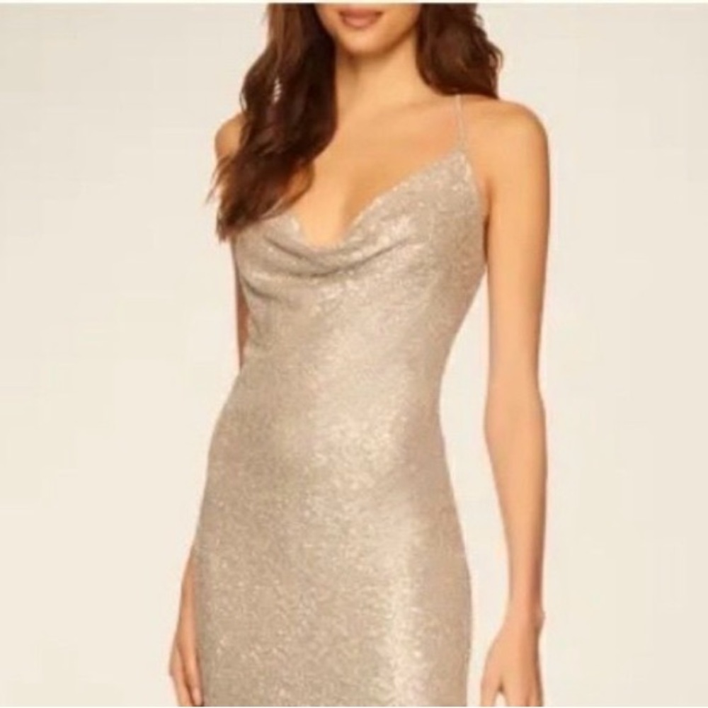 Victoria Secret Shimmering Silver Slip Dress